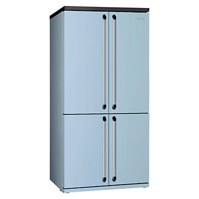 Smeg FQ960PB 4-Door American Style Fridge Freezer, A+ Energy Rating, 92cm Wide, Blue Smeg FQ960PB 4-Door American Style Fridge Freezer, A+ Energy Rating, 92cm Wide, Blue